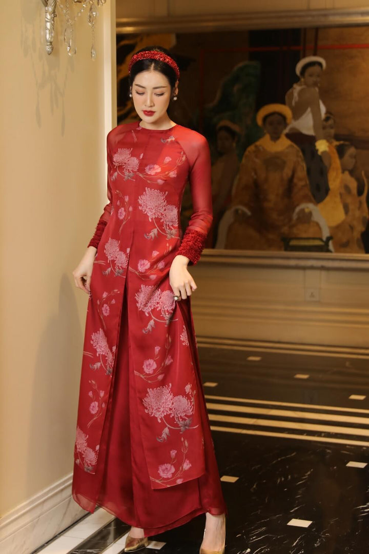 Kathryn Round Neck Ao Dai MEAN BLVD