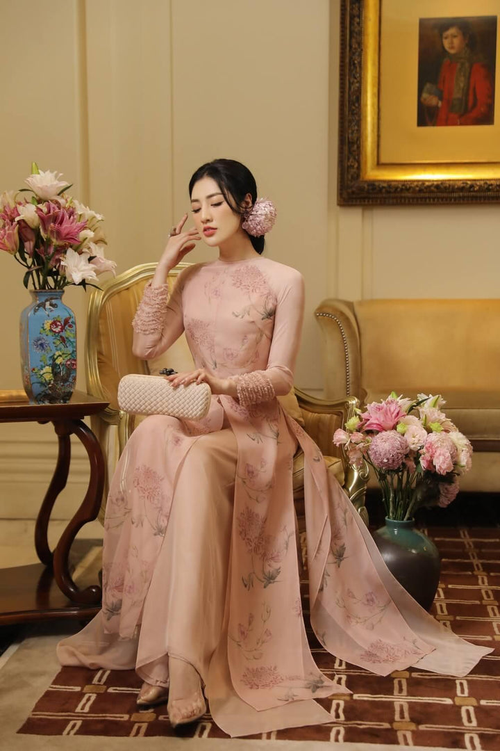 Kathryn Round Neck Ao Dai MEAN BLVD