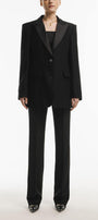 Kathy Sack Peak Lapel Cotton Blend Blazer MEAN BLVD