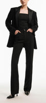 Kathy Sack Peak Lapel Cotton Blend Blazer MEAN BLVD