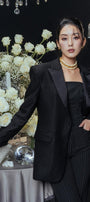 Kathy Sack Peak Lapel Cotton Blend Blazer MEAN BLVD