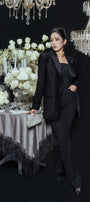 Kathy Sack Peak Lapel Cotton Blend Blazer MEAN BLVD