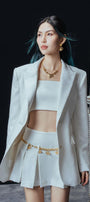 Kathy Sack Peak Lapel Cotton Blend Blazer MEAN BLVD