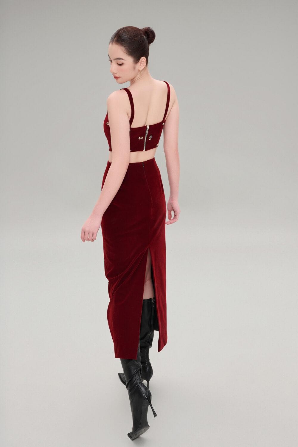 Kayla Straight Strappy Velvet Set MEAN BLVD