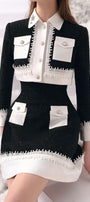 Lady A-line Long Sleeved Tweed Mini Set MEAN BLVD