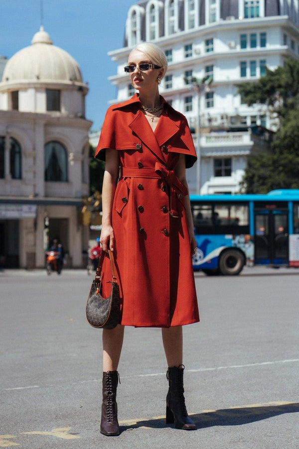 Laly Della Burnt Orange Trenchcoat MEAN BLVD