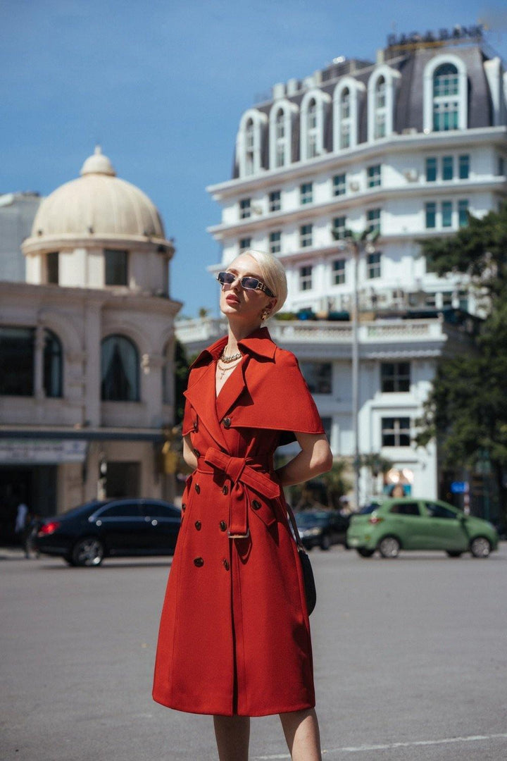 Laly Della Burnt Orange Trenchcoat MEAN BLVD