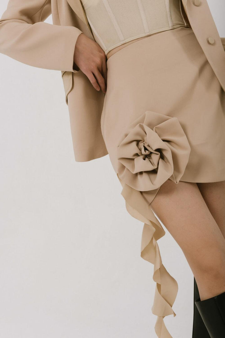 Leia A-line Loose Strap Twill Mini Skirt MEAN BLVD