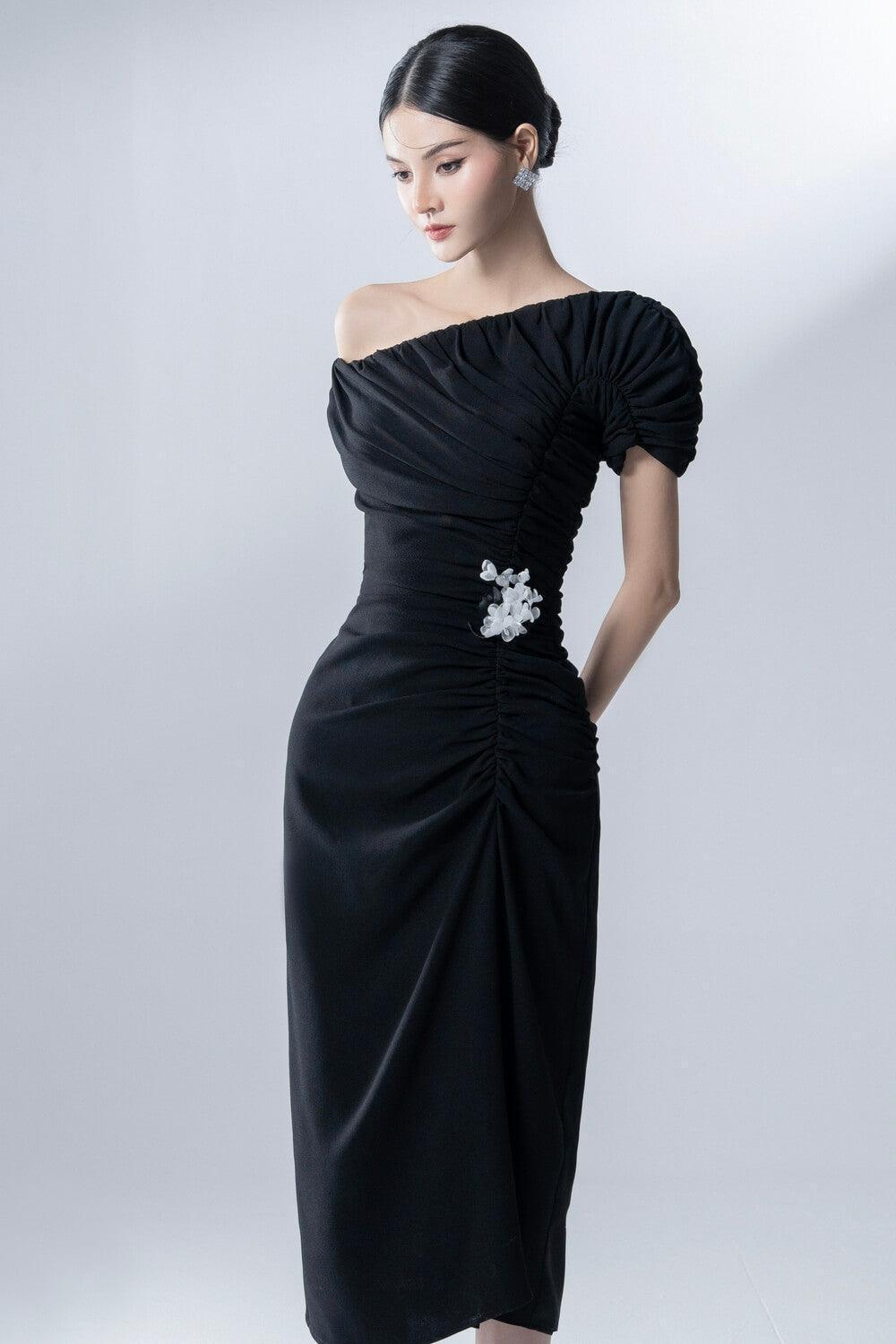 Endless Pleated Shoulder Dress MEAN BLVD