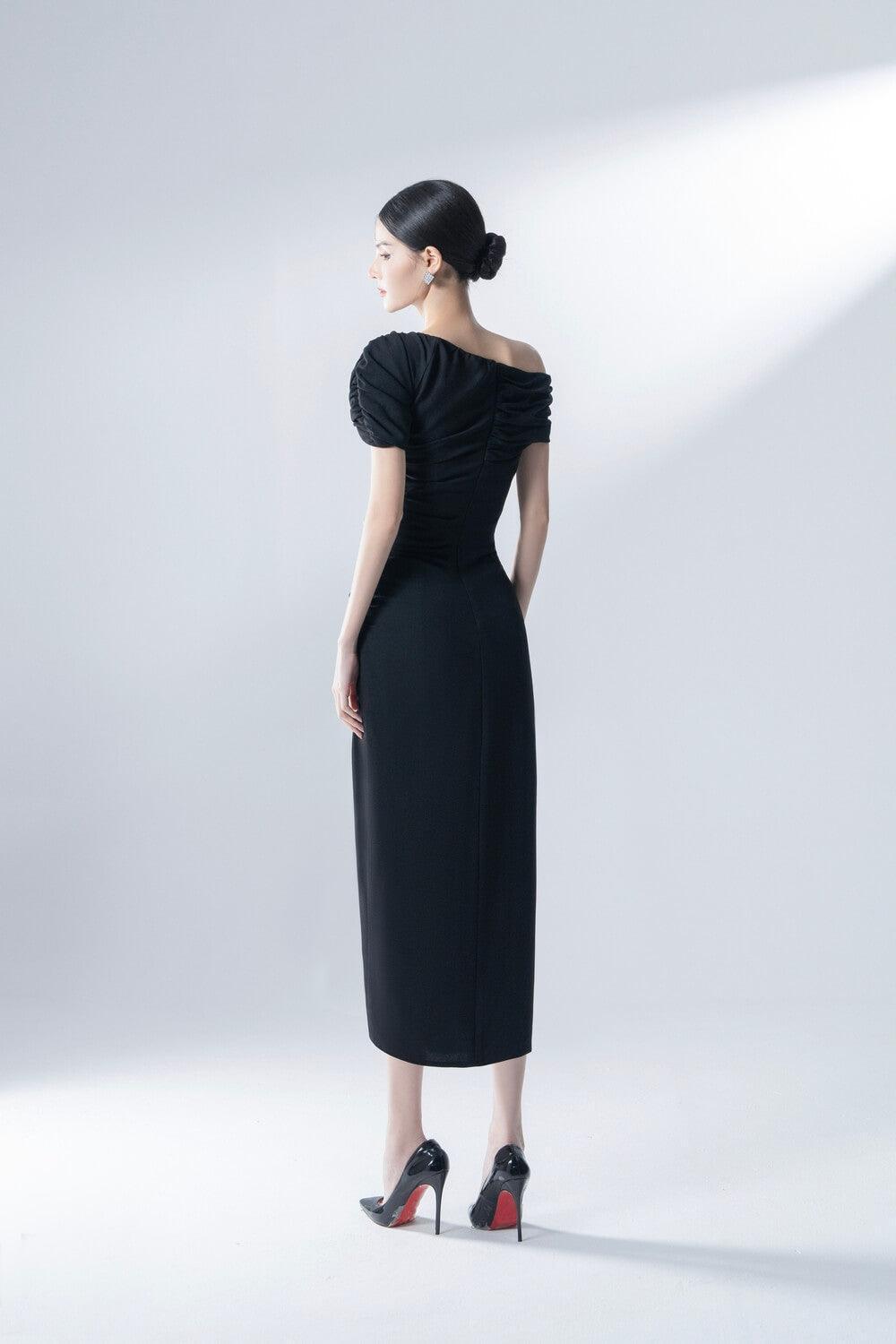 Endless Pleated Shoulder Dress MEAN BLVD