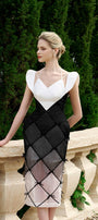 Lumia Pencil Open Shoulder Organza Midi Dress MEAN BLVD