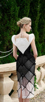 Lumia Pencil Open Shoulder Organza Midi Dress MEAN BLVD
