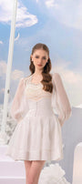 Luna A-line Long Sleeved Lace Mini Dress MEAN BLVD