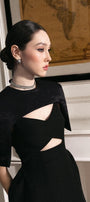 Luna Pegged Strappy Polyester Midi Dress MEAN BLVD