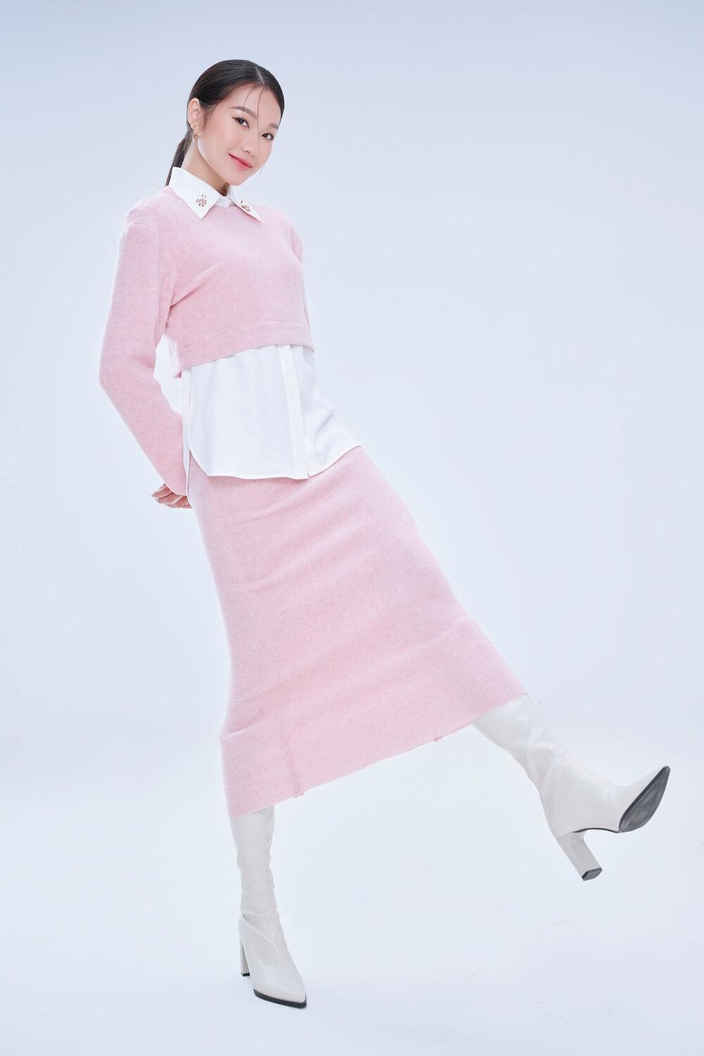 Madeline Pencil Straight Knit Midi Skirt MEAN BLVD