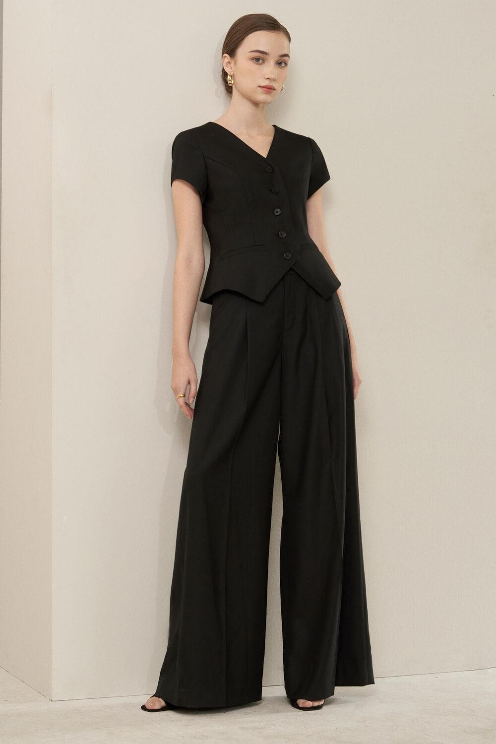 Makenzie Straight Wide Leg Linen Floor Length Pants - MEAN BLVD