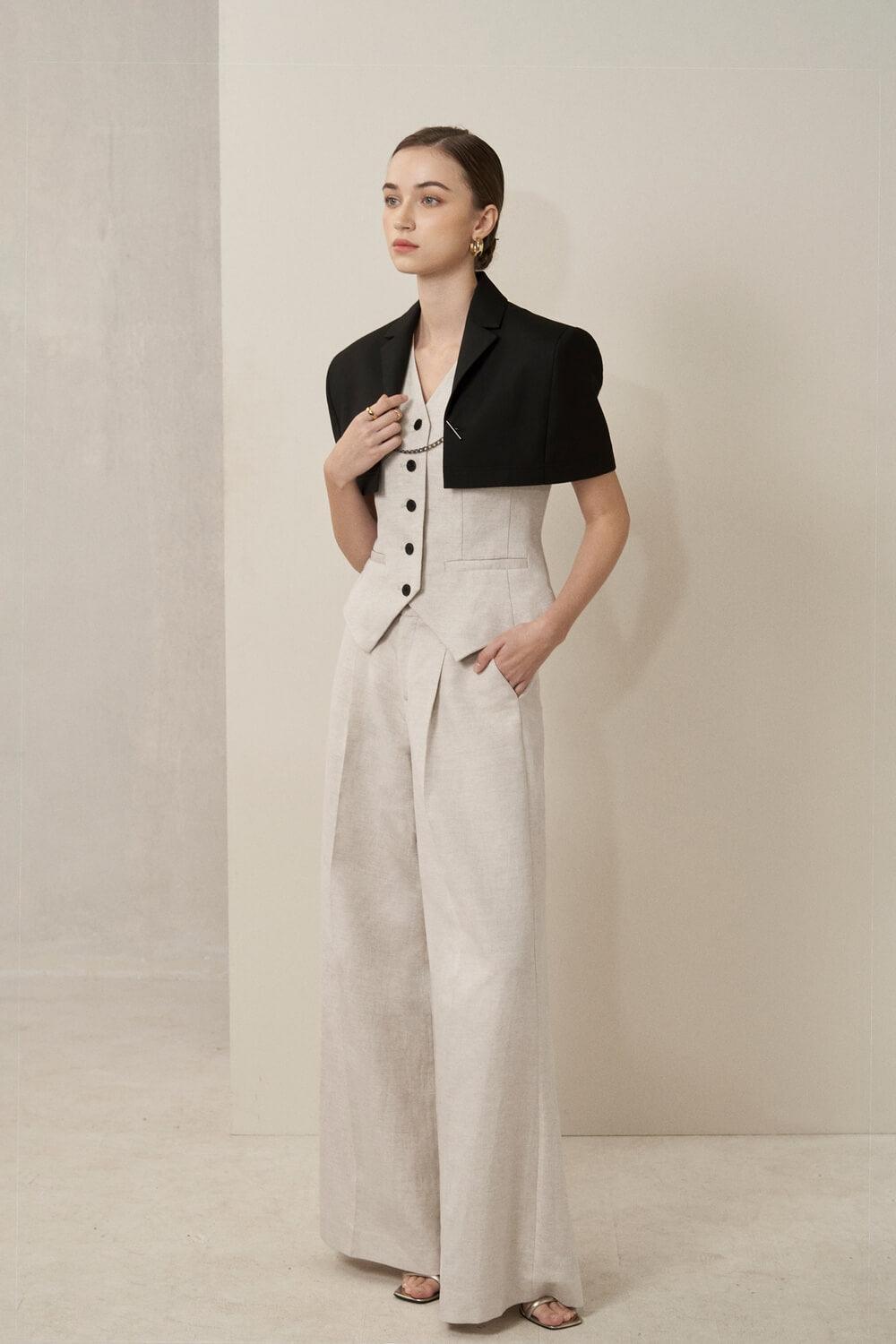 Makenzie Straight Wide Leg Linen Floor Length Pants - MEAN BLVD