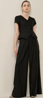 Makenzie Straight Wide Leg Linen Floor Length Pants - MEAN BLVD