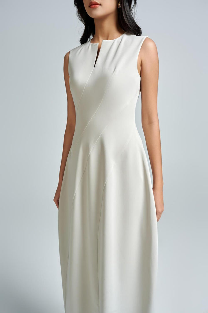 Malie A-line Sleeveless Twill Midi Dress - MEAN BLVD