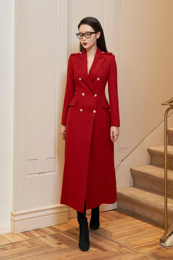 Meghan Slim-fit Double Breasted Punto Trench Coat MEAN BLVD