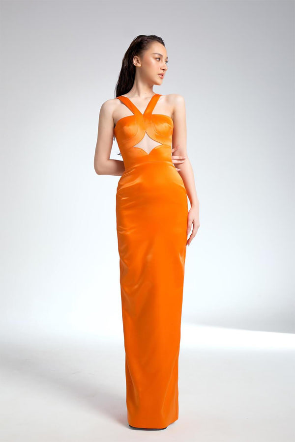 Mirah Pencil Sleeveless Silk Maxi Dress - MEAN BLVD