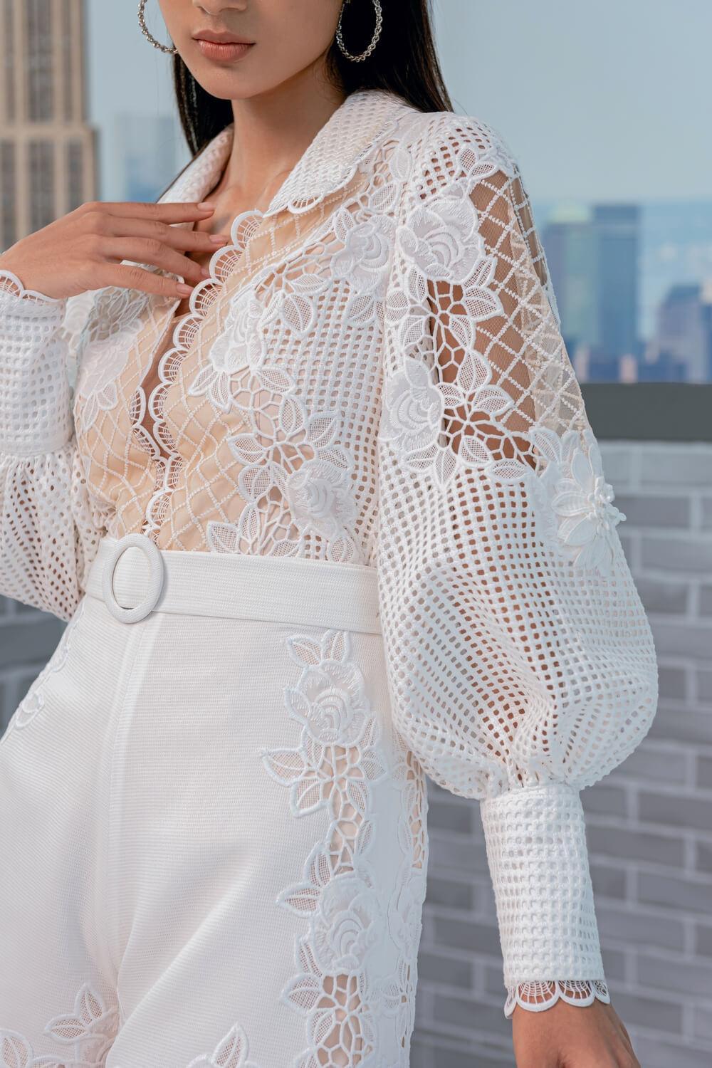 Monet Folded Collar Top MEAN BLVD