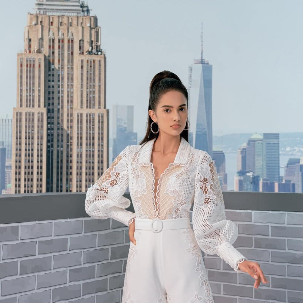 Monet Folded Collar Top MEAN BLVD