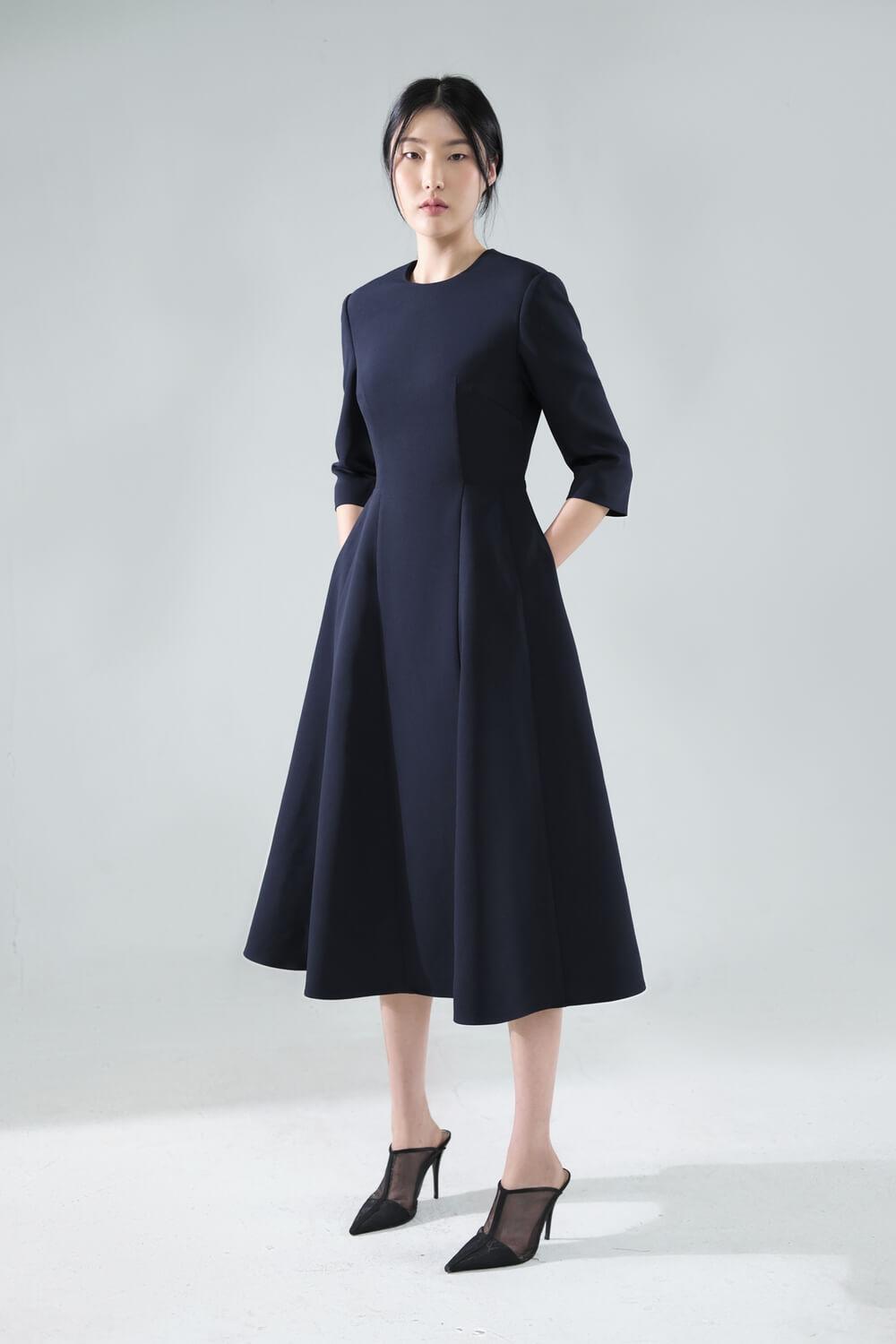 Morticia Round Neck Dress MEAN BLVD