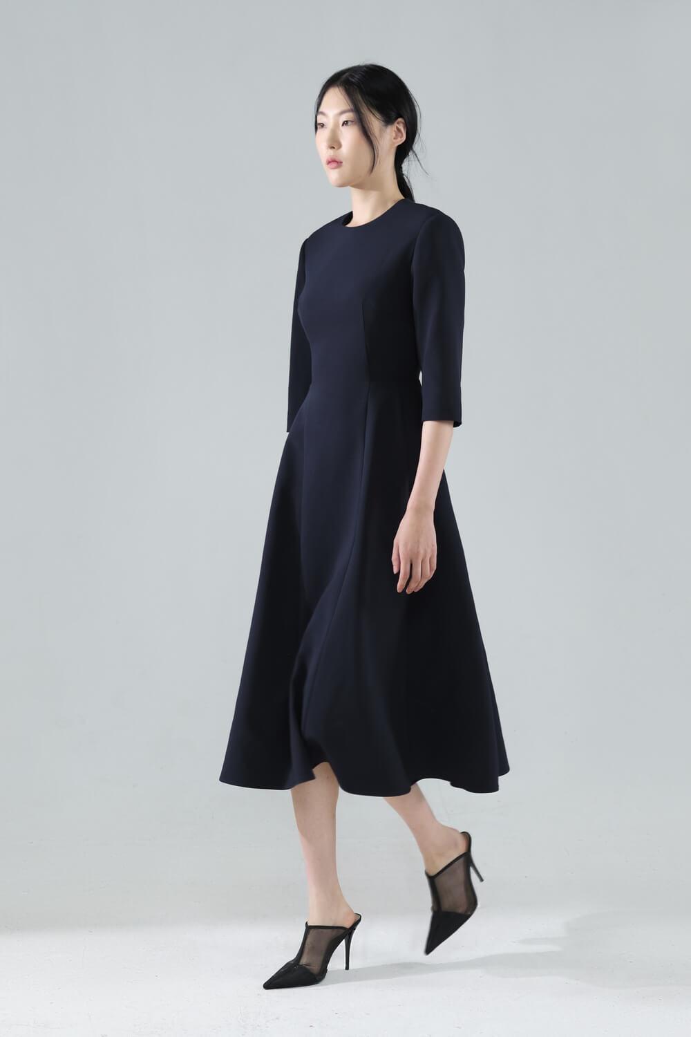 Morticia Round Neck Dress MEAN BLVD