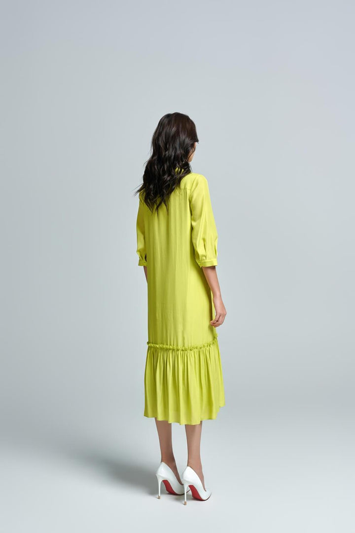Nadia Shirt Long Sleeved Cotton Midi Dress - MEAN BLVD
