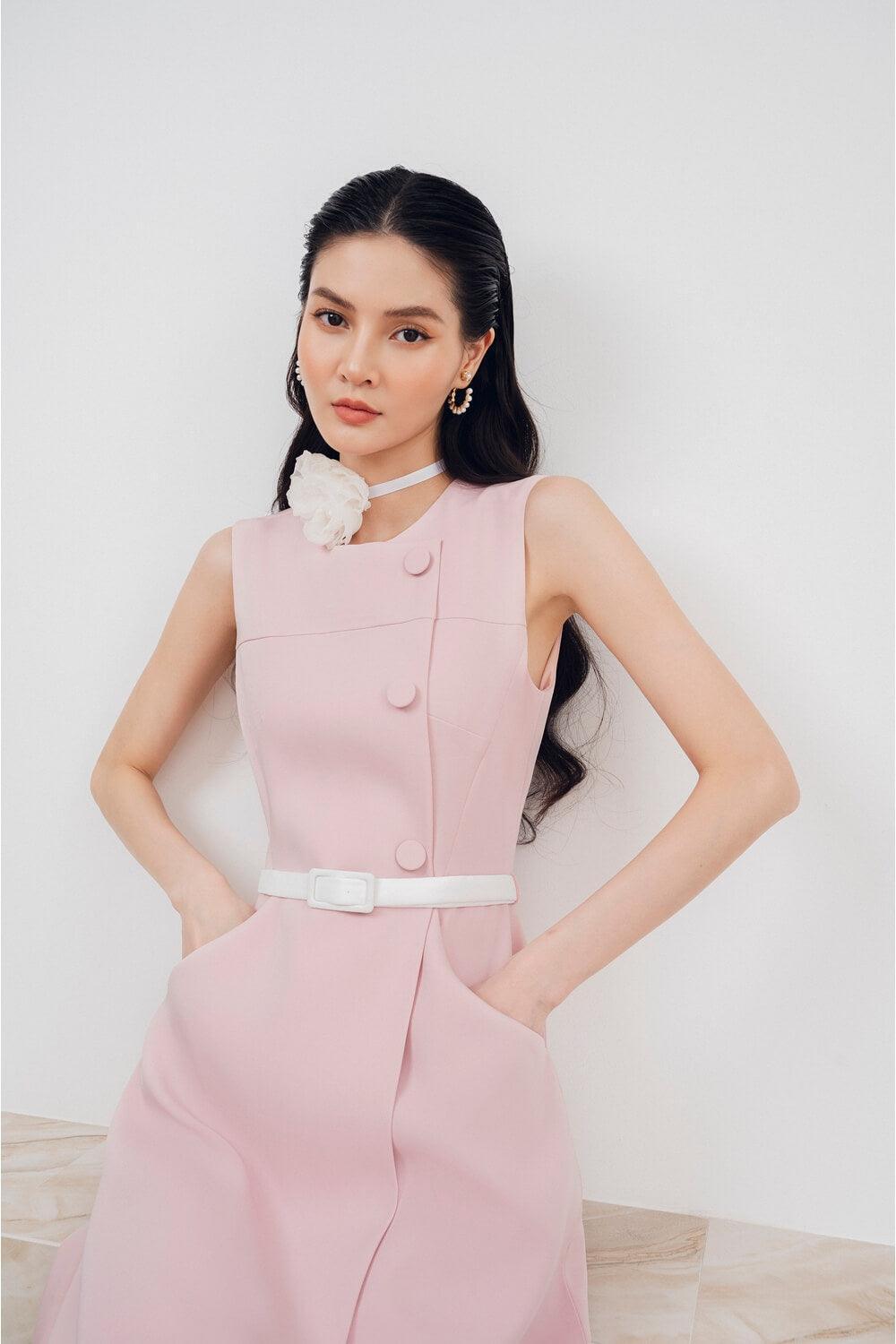 Naila A-line Sleeveless Diamond Spandex Mini Dress MEAN BLVD