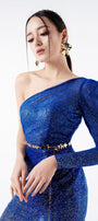 Nathalie Asymmetric Shoulder Dress MEAN BLVD