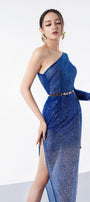 Nathalie Asymmetric Shoulder Dress MEAN BLVD