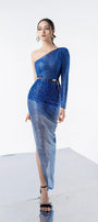 Nathalie Asymmetric Shoulder Dress MEAN BLVD