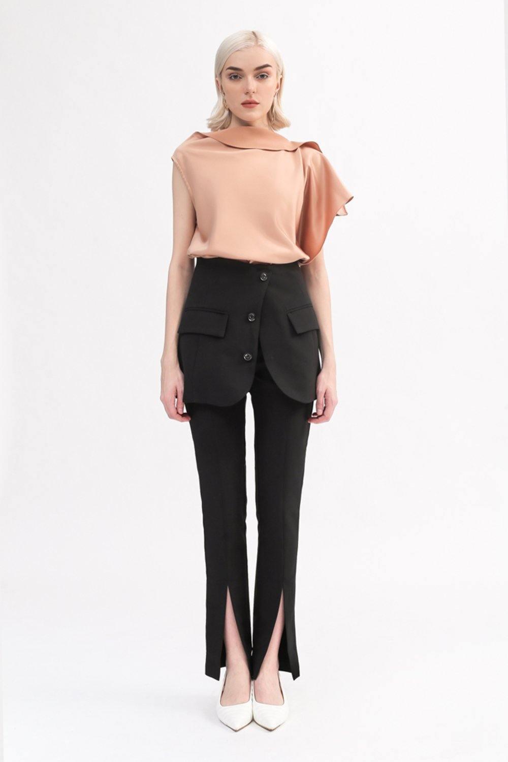 Nessa Slit Straight Pants MEAN BLVD