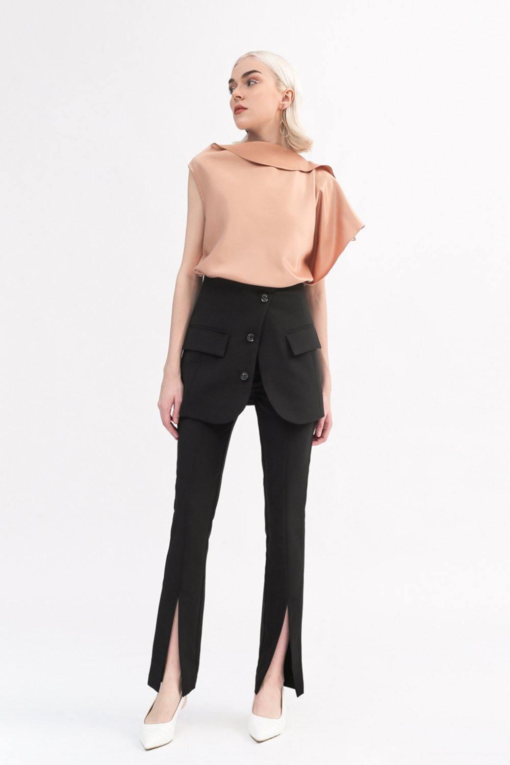 Nessa Slit Straight Pants MEAN BLVD