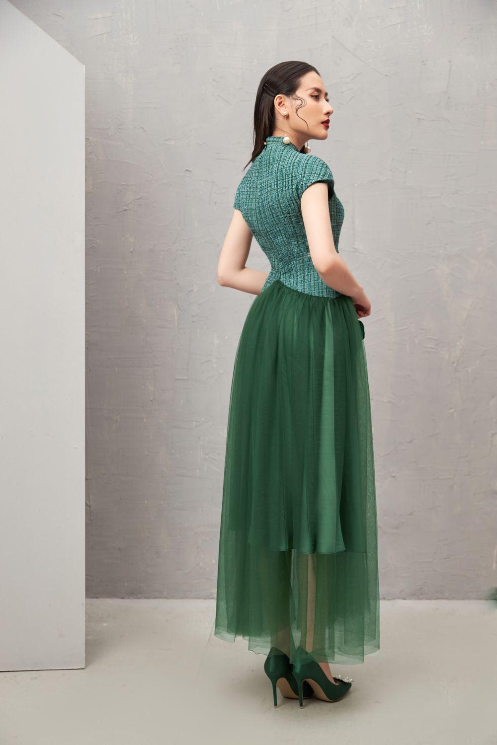 Nomi V-Neck Midi Dress MEAN BLVD