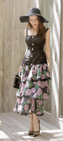Ochna Apron Strappy Chiffon Midi Dress MEAN BLVD