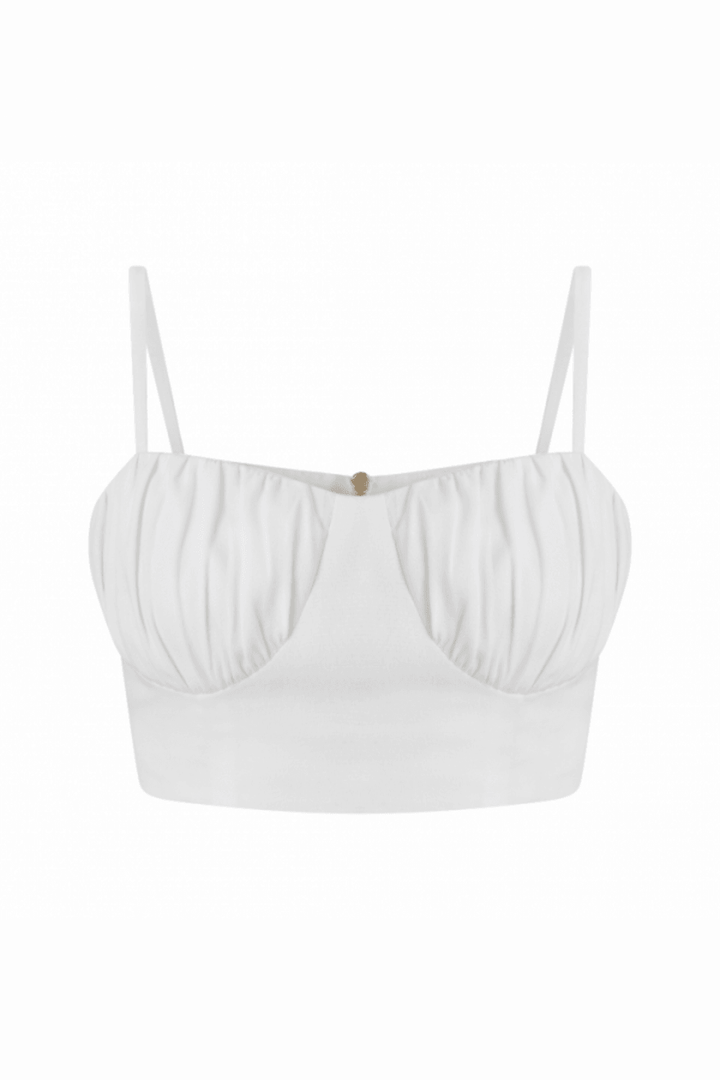 Paula Ruched Crop Top MEAN BLVD