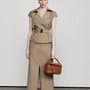 Penelope Straight Storm Flap Khaki Coat MEAN BLVD