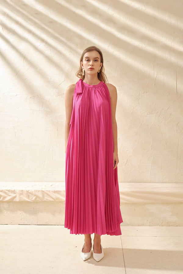 Pinky Pleated Maxi Dress MEAN BLVD