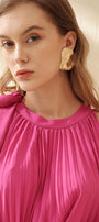 Pinky Pleated Maxi Dress MEAN BLVD