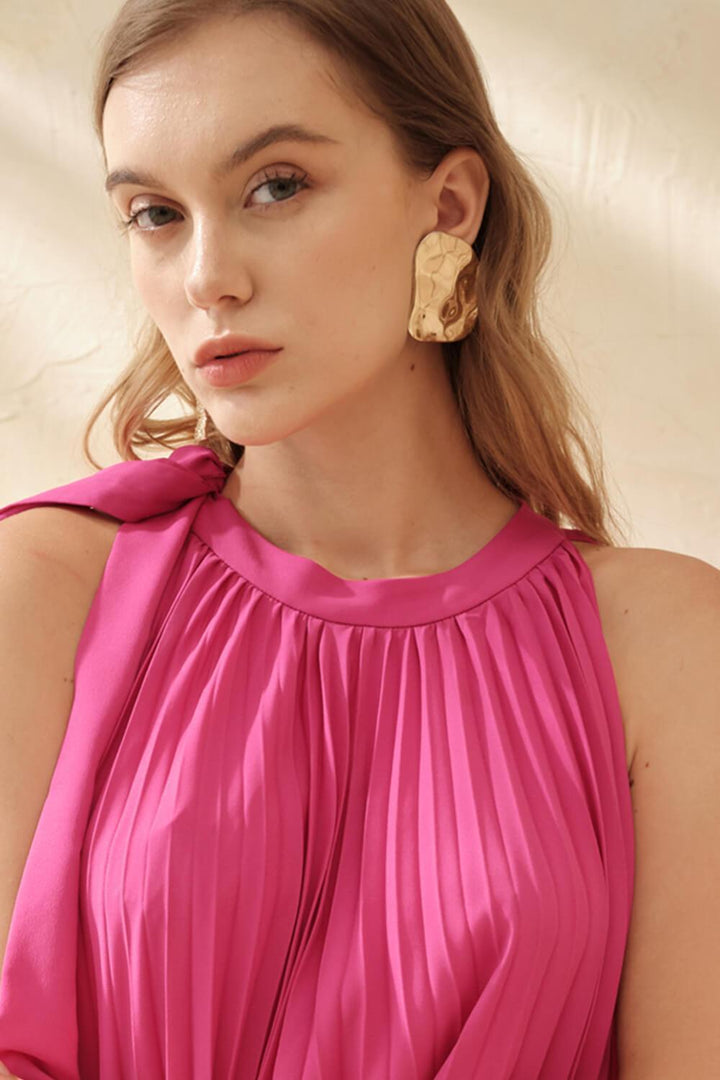 Pinky Pleated Maxi Dress MEAN BLVD