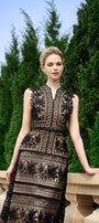 Primrose A-line Sleeveless Silk Lace Midi Dress MEAN BLVD