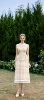 Primrose A-line Sleeveless Silk Lace Midi Dress MEAN BLVD
