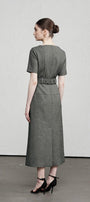 Priscilla A-line Short Sleeved Cotton Midi Dress MEAN BLVD
