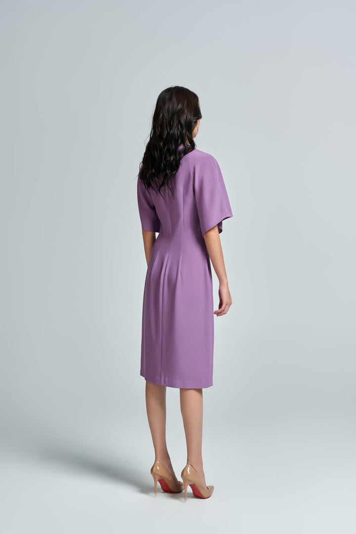 Pupely A-line Wide Sleeved Georgette Knee-length Dress - MEAN BLVD