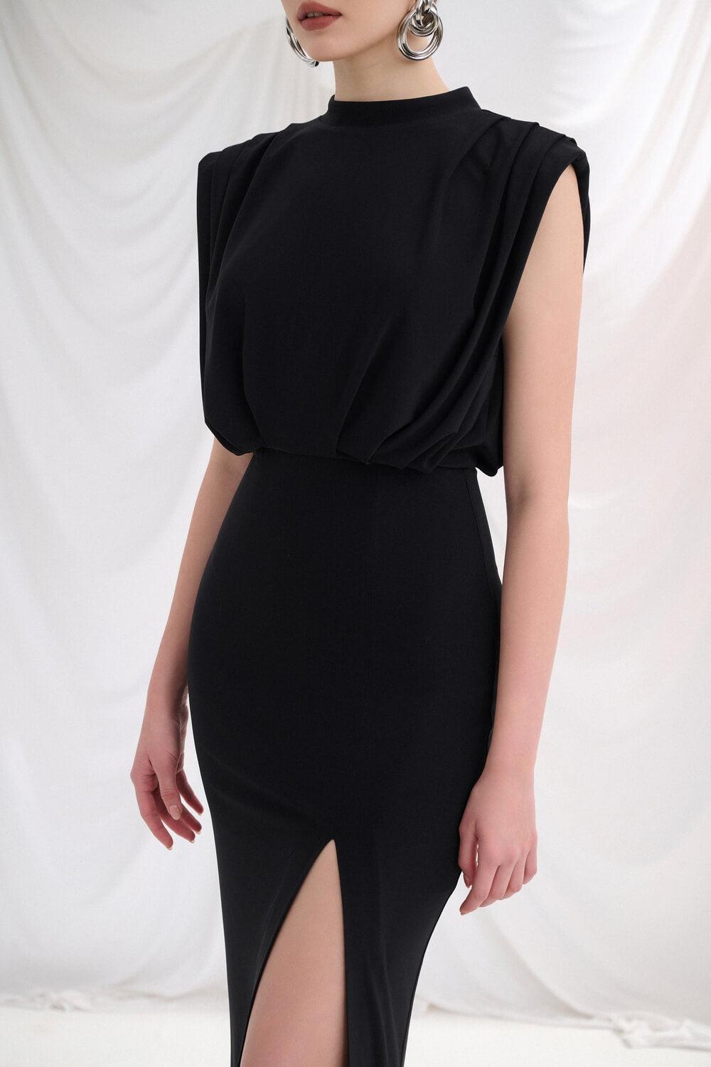 cotton blouson dress Kai Pleated Blouson Dress Icy Blue / L