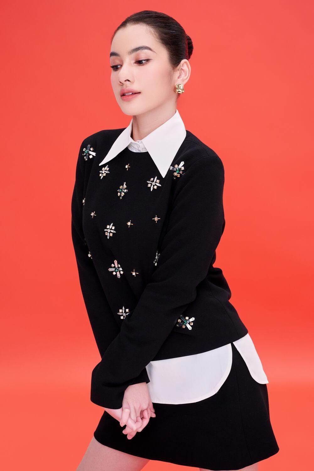 Rachel Straight Long Sleeved Wool Top MEAN BLVD