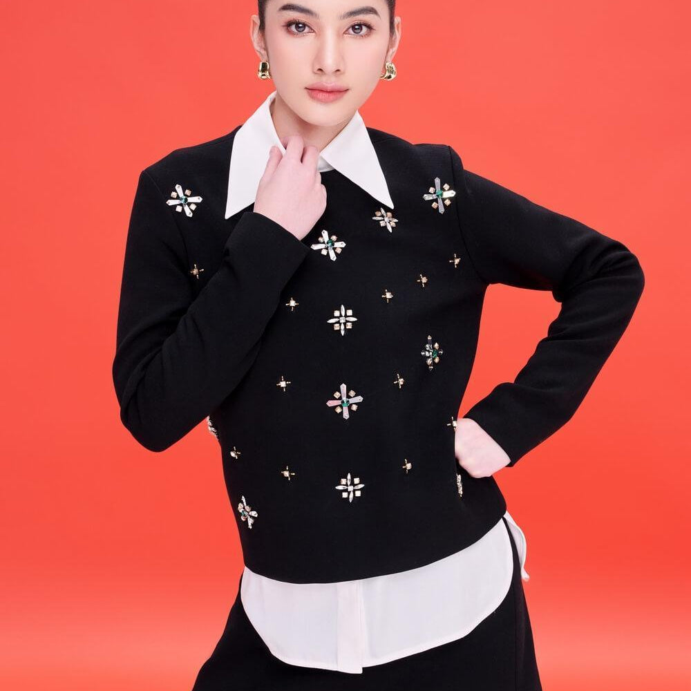 Rachel Straight Long Sleeved Wool Top MEAN BLVD